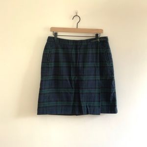 Cotton faux wrap skirt with pockets from LLBean. Fully lined